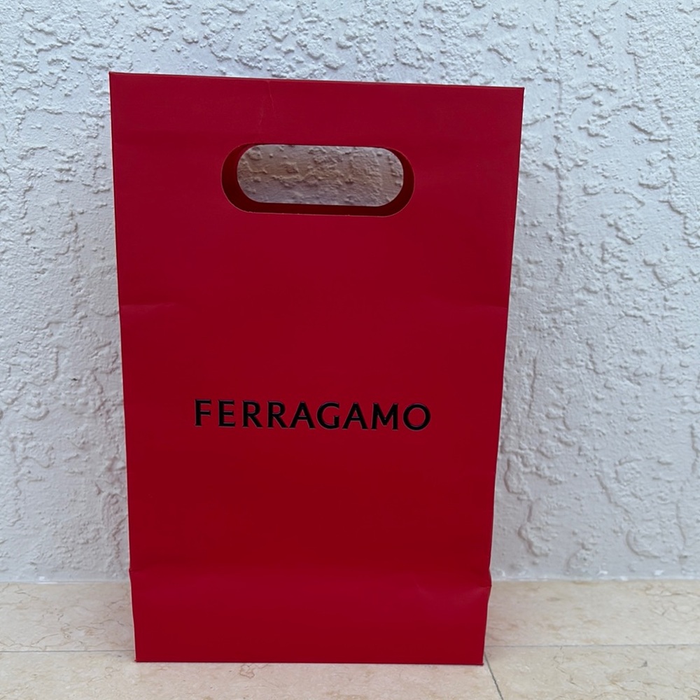 Salvatore Ferragamo Red Luxury Bag with Metallic Accent